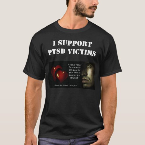 I Support PTSD Victims Dark Mens Tshirt