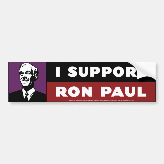 I Support Ron Paul - Purple Bumper Sticker (Front)