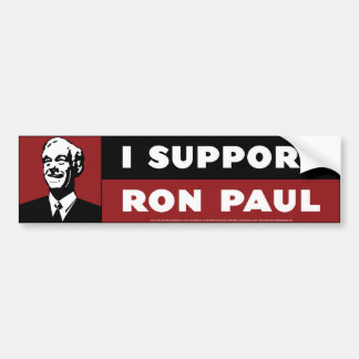 I Support Ron Paul - Red Bumper Sticker