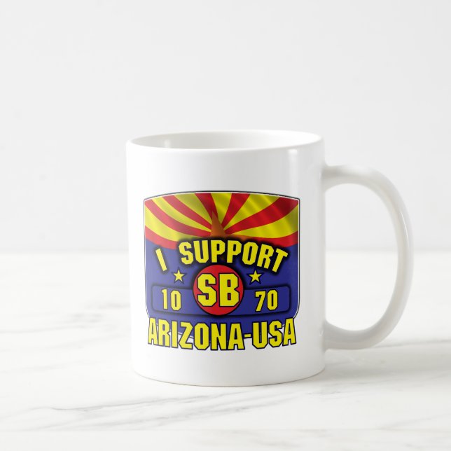 I Support SB1070 - Arizona USA Coffee Mug (Right)