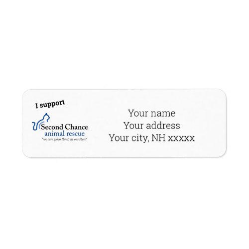 I Support Second Chance return address labels