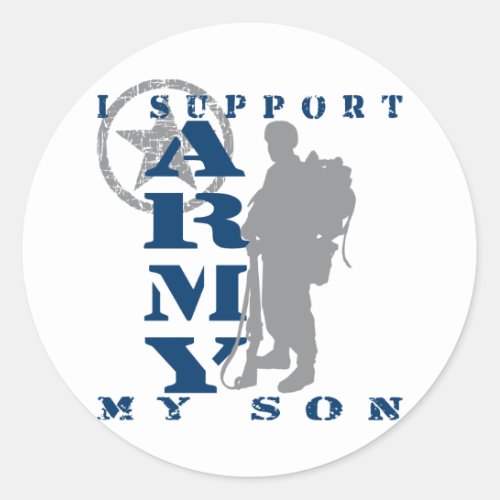 I Support Son 2 _ ARMY Classic Round Sticker