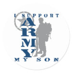 I Support Son 2 - ARMY Classic Round Sticker