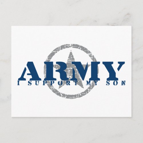 I Support Son _ ARMY Postcard