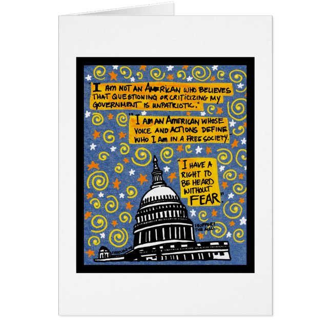 I Support the ACLU All Occasion Card (Front)