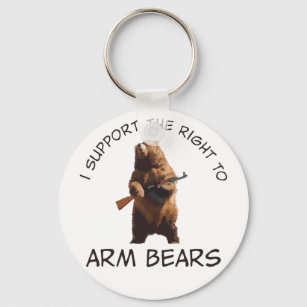 I Support The Right to Arm The Bears T-Shirt Keychain