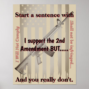I Support The Second Amendment But Firearm Dealer Poster
