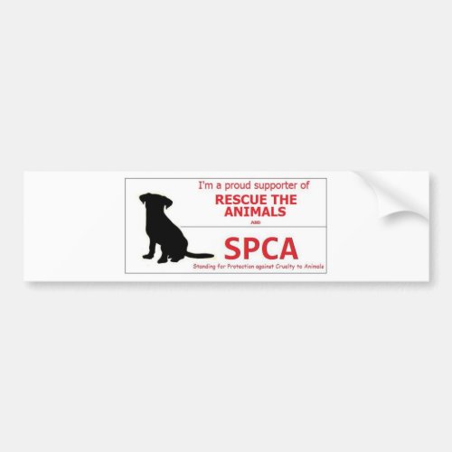 I Support the SPCA Bumper Sticker