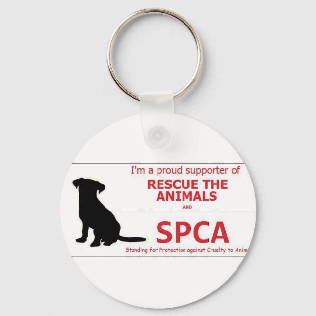 "I Support the SPCA..." Keychain (Front)