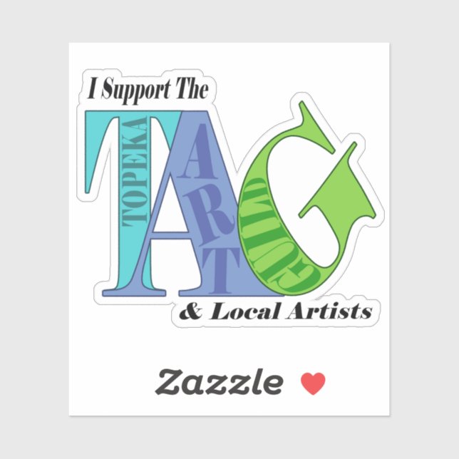 I Support the Topeka Art Guild Sticker (Sheet)
