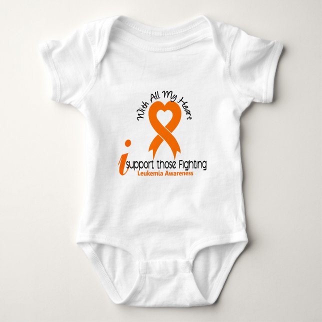 I Support Those Fighting Leukemia Baby Bodysuit (Front)
