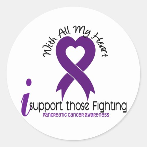 I Support Those Fighting Pancreatic Cancer Classic Round Sticker