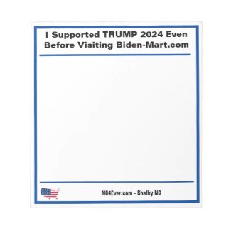 I Support TRUMP 2024 notepad