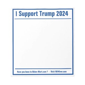 I Support TRUMP 2024 notepad