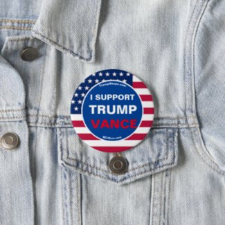 I SUPPORT TRUMP VANCE BUTTON