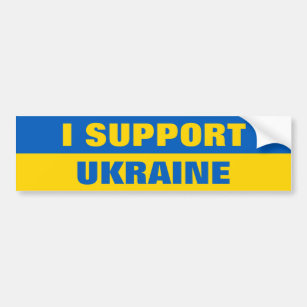 I SUPPORT UKRAINE BUMPER STICKER