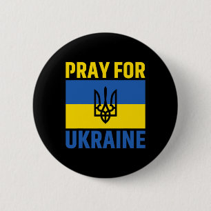 I Support Ukraine Stand With Ukraine Ukrainian Fla Button