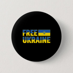 I Support Ukraine Stand With Ukraine Ukrainian Fla Button