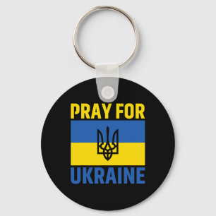 I Support Ukraine Stand With Ukraine Ukrainian Fla Keychain