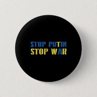 I Support Ukraine Stop Putin Stop War  Button