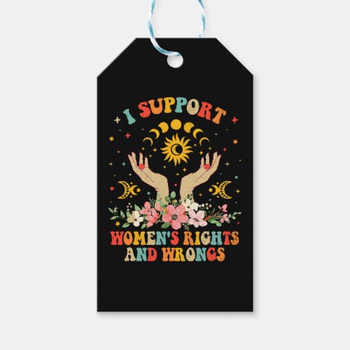 I support womens rights and wrongs vintage gift tags