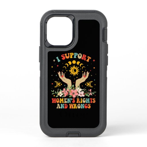 I support women's rights and wrongs vintage OtterBox defender iPhone 12 mini case