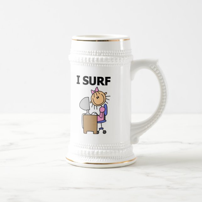 I Surf the Web Beer Stein (Right)