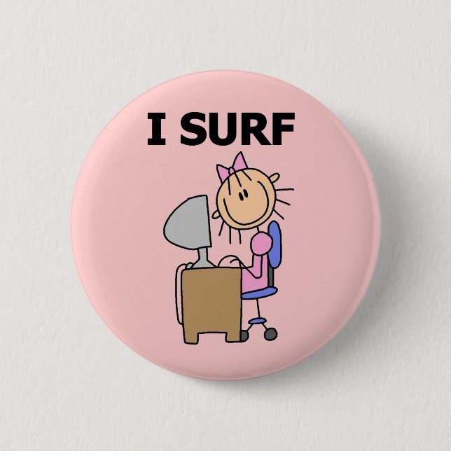 I Surf the Web Button (Front)
