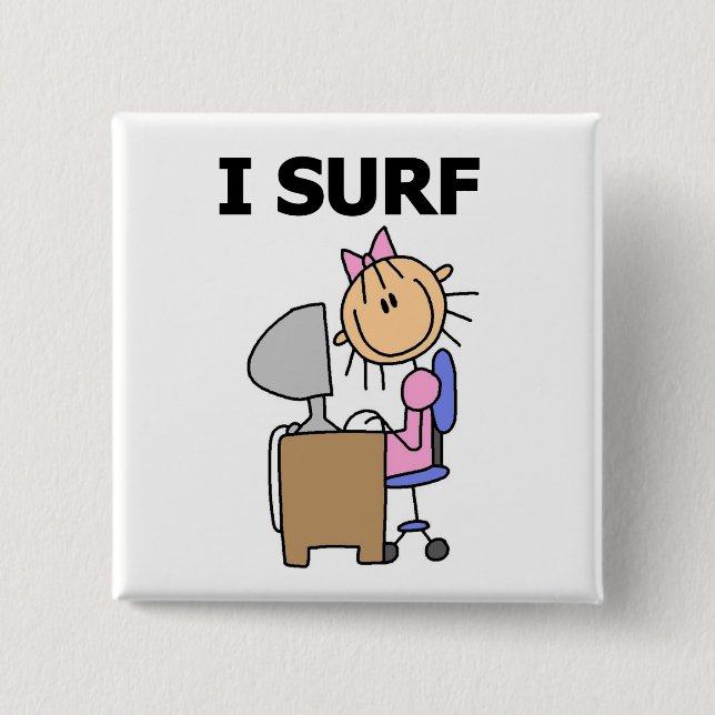 I Surf the Web Button (Front)