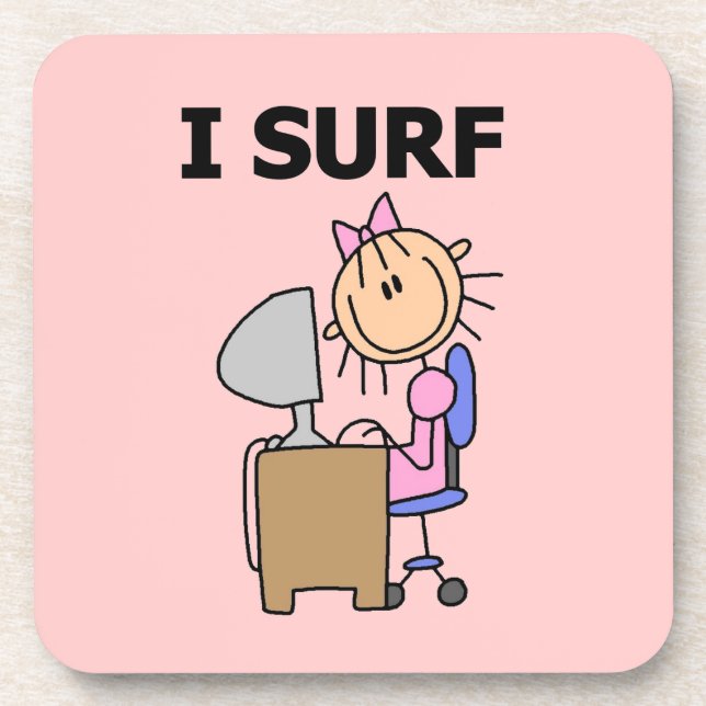 I Surf the Web Coaster (Front)