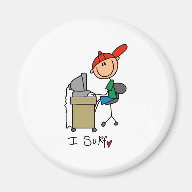 I Surf the Web Magnet (Front)