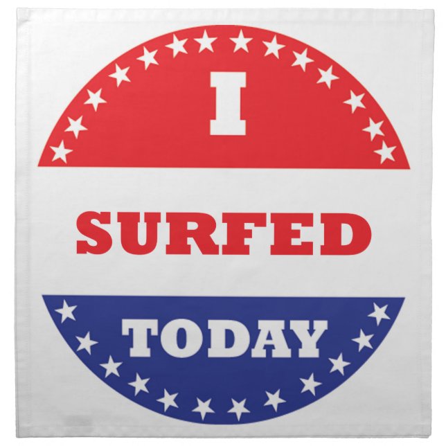 I Surfed Today Napkin (Front)