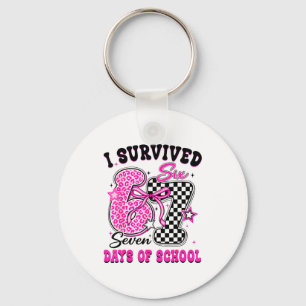 I Surivied 67 Days Of School Funny Meme Teacher St Keychain