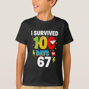 I Survived 100 Days of School Funny Student T-Shirt