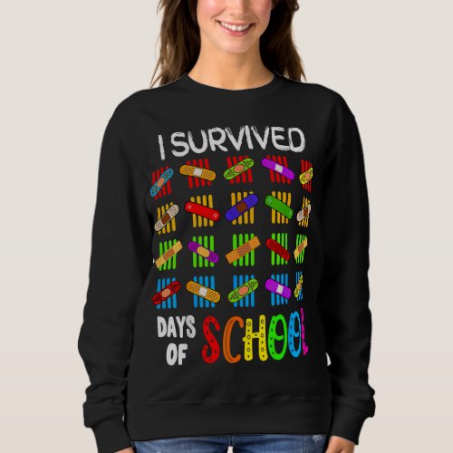 I Survived 100 Days Of School Teacher  Kids Gift  Sweatshirt