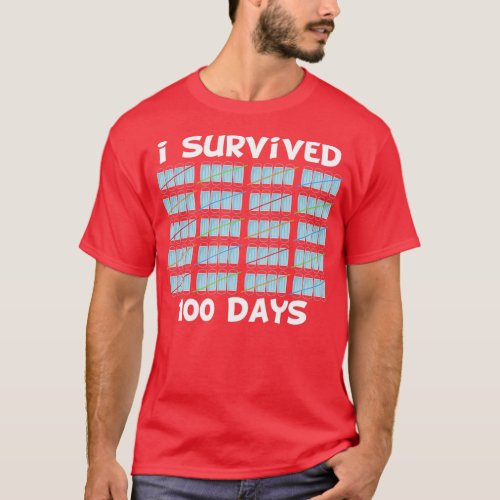 i survived 100 days with face mask T_Shirt