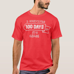 I Survived 100 Masked School Days 5th Grade Funny T-Shirt
