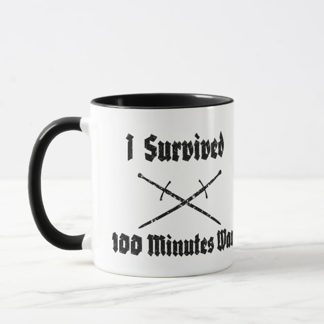 I Survived 100 Minutes War Mug (Left)