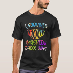 I Survived 100th Masked School Day Funny Quarantin T-Shirt