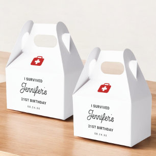 I survived 21st birthday hangover kit favor boxes