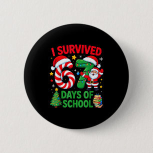 I Survived 67 Days Of School Christmas Candy Cane  Button