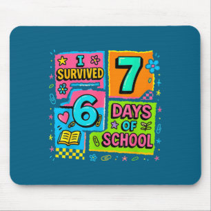 I Survived 67 Days Of School Colorful Funny Meme D Mouse Pad
