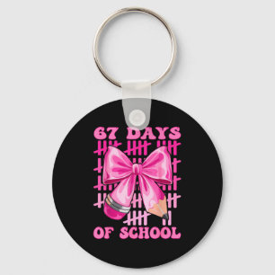 I Survived 67 Days Of School Cool Teacher Design  Keychain