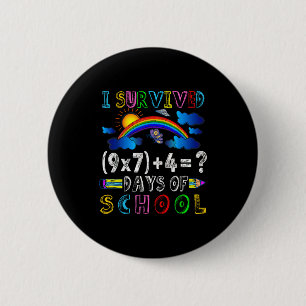 I Survived 67 Days Of School Funny 67 Meme Math Te Button