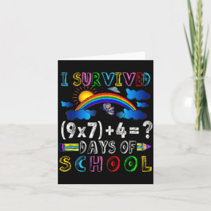 I Survived 67 Days Of School Funny 67 Meme Math Te Card