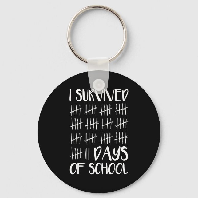I Survived 67 Days Of School Funny 67 Meme Tally M Keychain (Front)