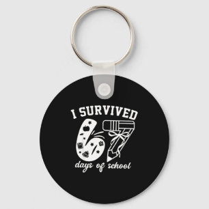 I Survived 67 Days Of School Funny 67 Meme Teacher Keychain