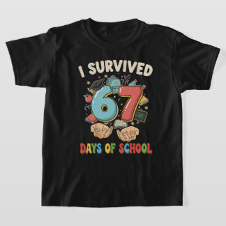 I Survived 67 Days of School – Funny 67 School Mem T-Shirt