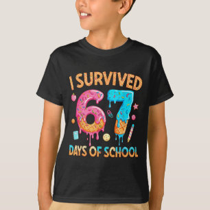 I Survived 67 Days Of School Funny 67 Teacher Stud T-Shirt