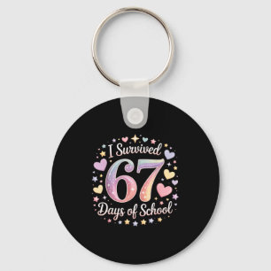 I Survived 67 Days Of School Funny 67 Teachers Stu Keychain